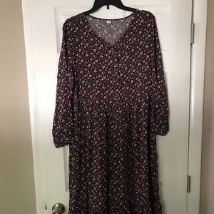 Old Navy long sleeve peasant dress size L